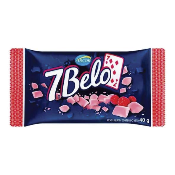 ARCOR BALA 7 BELO 100G FRAMBOESA